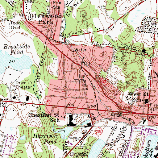 Topographic Map of Church of God, NY