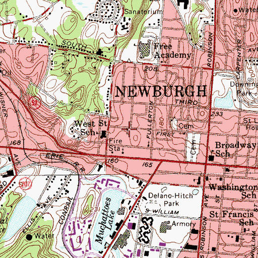 Topographic Map of Church of God of Prophecy, NY