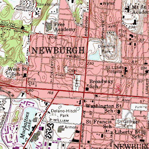 Topographic Map of Calvary Full Gospel Church, NY
