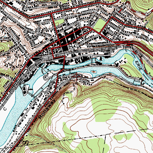 Topographic Map of First Assembly of God Church, NY