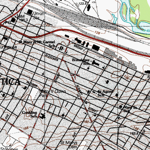 Topographic Map of Missionary Church of Christ, NY