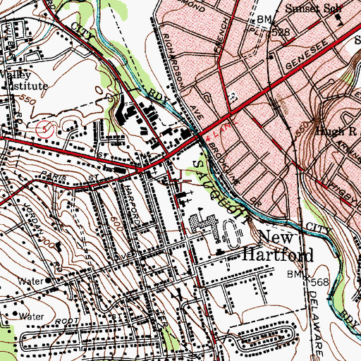Topographic Map of Christ Church, NY
