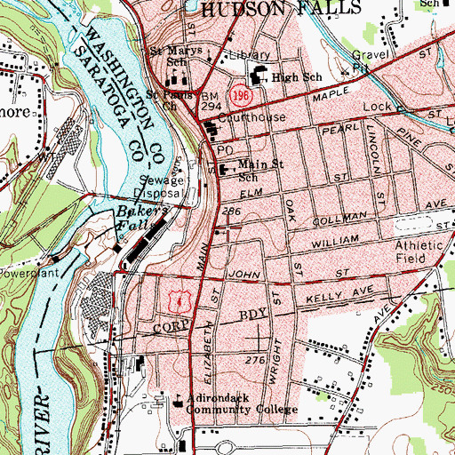 Topographic Map of New Life Baptist Church, NY