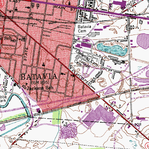 Topographic Map of Mount Zion Missionary Baptist Church, NY