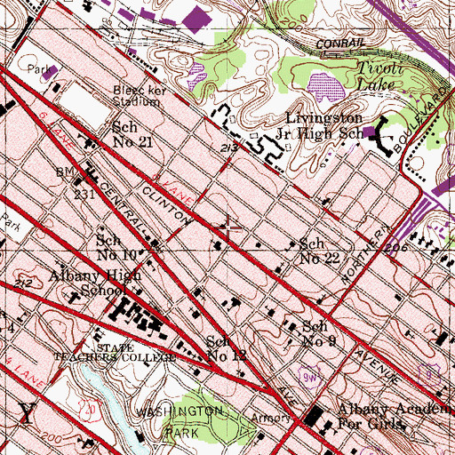 Topographic Map of Star of Bethlehem Church, NY