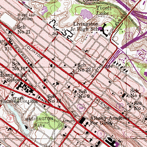 Topographic Map of New Life Church of Christ, NY