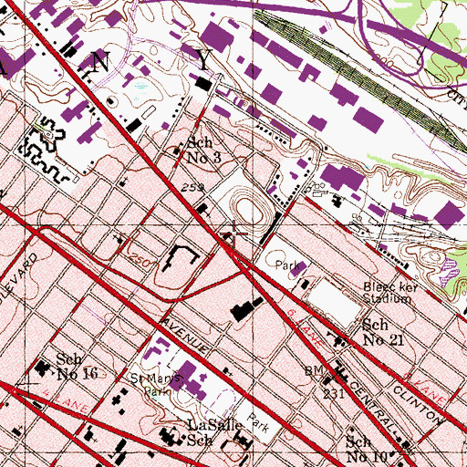 Topographic Map of Christian Life International, NY