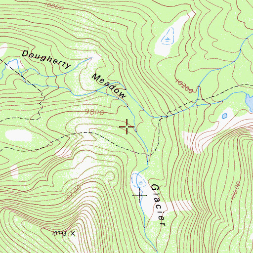 Topographic Map of Glacier Valley, CA