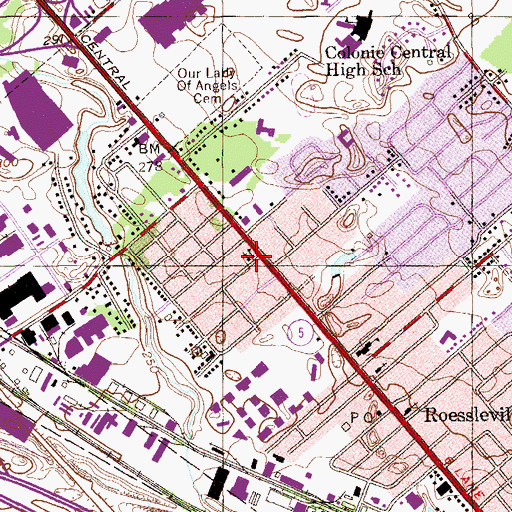 Topographic Map of Colonie Community Church, NY