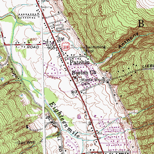 Topographic Map of Berean Free Presbyterian Church, NY