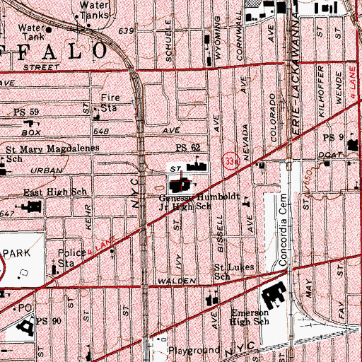 Topographic Map of Build Academy, NY