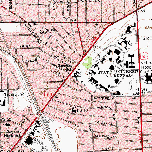 Topographic Map of Cantalician Center for Learning, NY