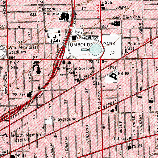 Topographic Map of King Center Charter School, NY