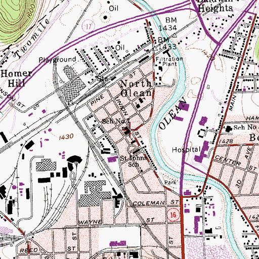 Topographic Map of New Life Christian School, NY