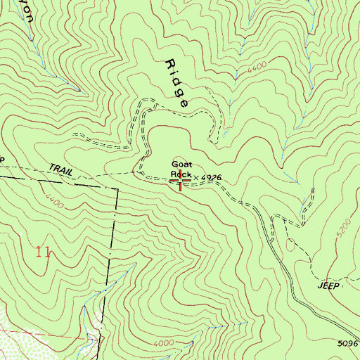 Topographic Map of Goat Rock, CA