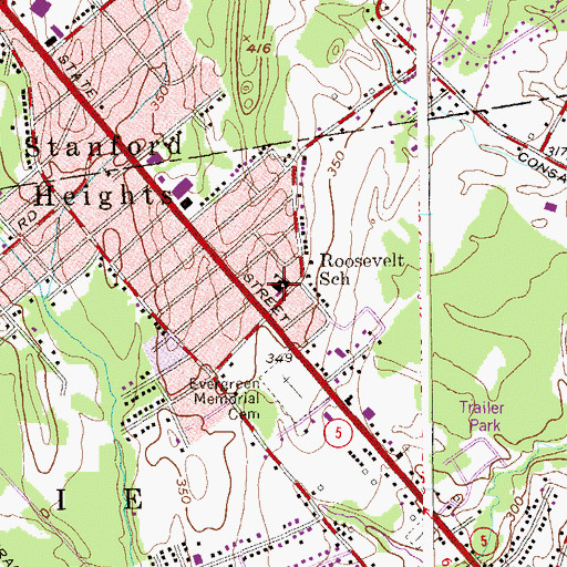 Topographic Map of An Nur Islamic School, NY