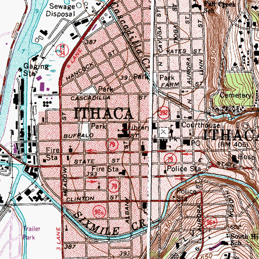 Topographic Map of Beverly J Martin Elementary School, NY