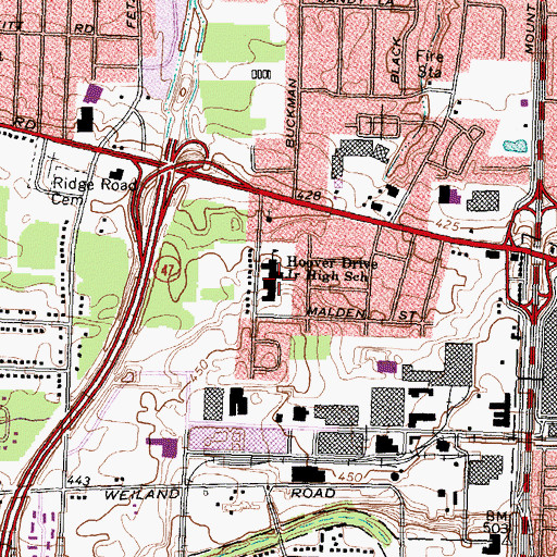 Topographic Map of Odyssey Academy, NY