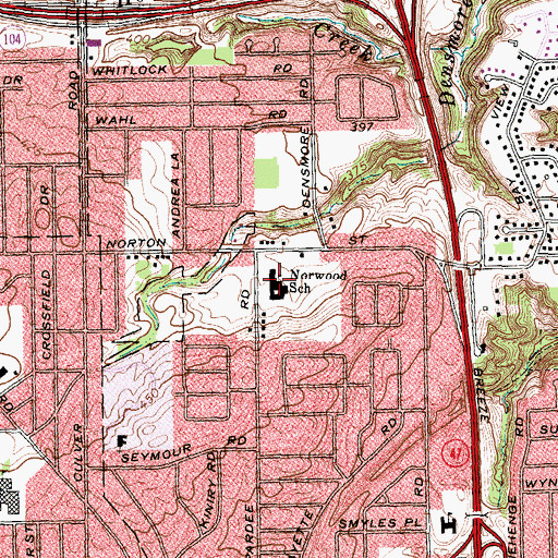 Topographic Map of Laurelton - Pardee Intermediate School, NY