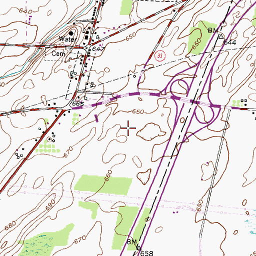 Topographic Map of Apple Tree Acres Corporate Park, NY