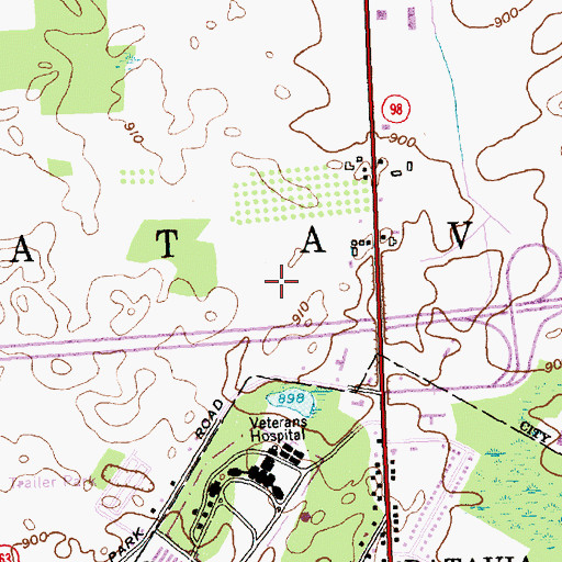 Topographic Map of Batavia Gateway Corporate Park, NY