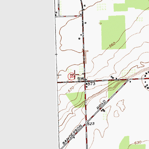 Topographic Map of Medina Business Park, NY