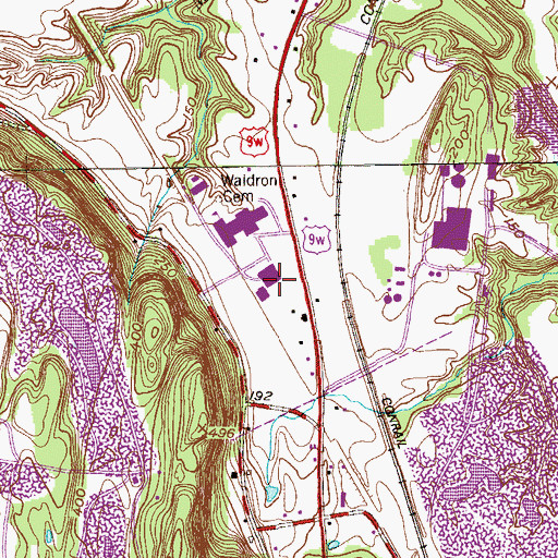 Topographic Map of Ravena Middle School, NY