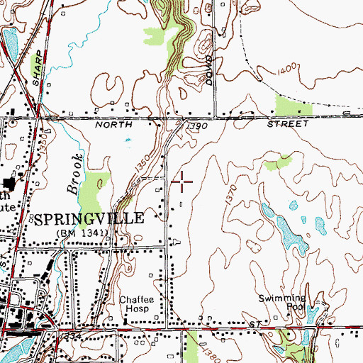 Topographic Map of Griffith Institute Middle School, NY