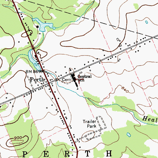 Topographic Map of Broadalbin - Perth Middle School, NY