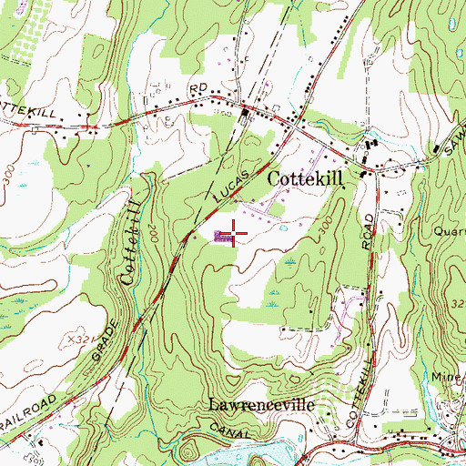 Topographic Map of Rosendale Elementary School, NY