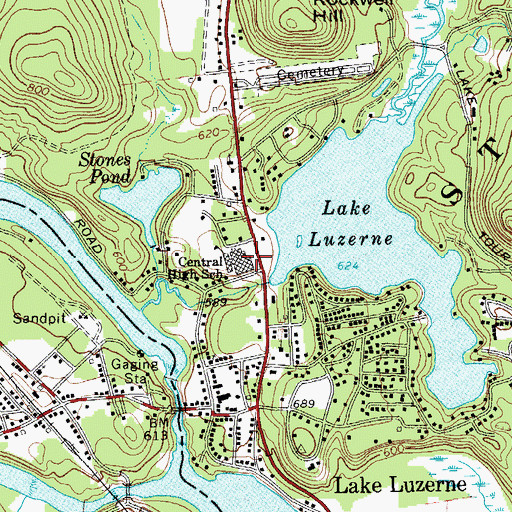 Topographic Map of Hadley - Luzerne Elementary School, NY