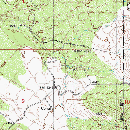Topographic Map of Box Canyon, AZ