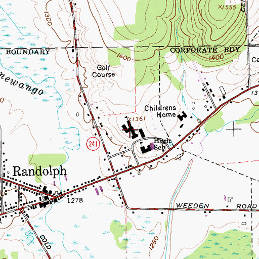 Topographic Map of Gail N Chapman Elementary School, NY