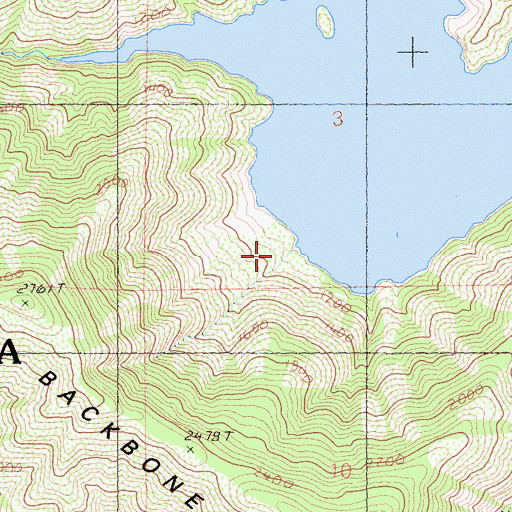 Topographic Map of Gooseneck Cove Campground, CA