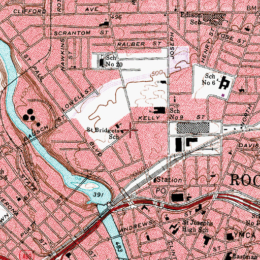 Topographic Map of Doctor Martin Luther King Junior School, NY