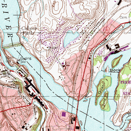 Topographic Map of Waterford Wesleyan Church, NY