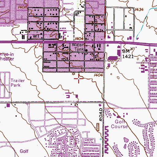 Topographic Map of Banner Baywood Medical Center, AZ