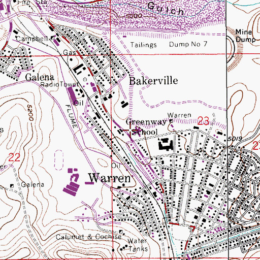 Topographic Map of Copper Queen Community Hospital, AZ
