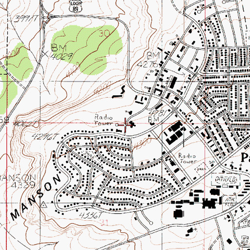 Topographic Map of Page Hospital, AZ
