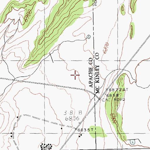 Topographic Map of Fort Defiance Indian Hospital, AZ