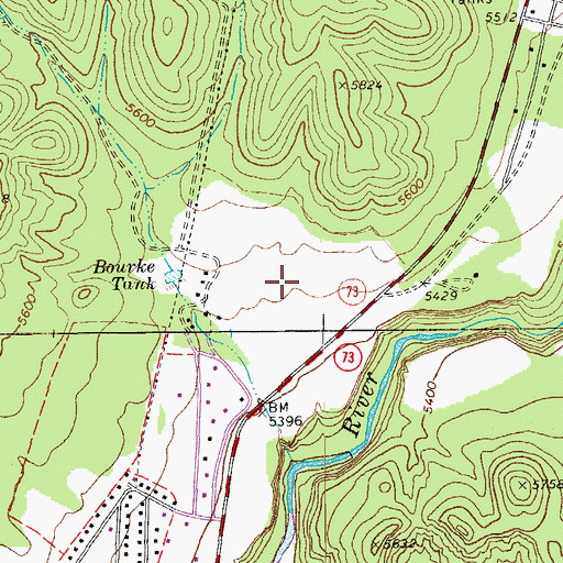 Topographic Map of Whiteriver Indian Hospital, AZ