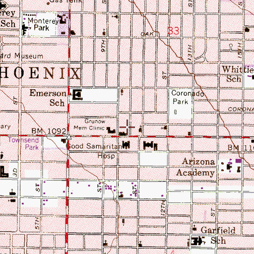 Topographic Map of Surgicenter, AZ