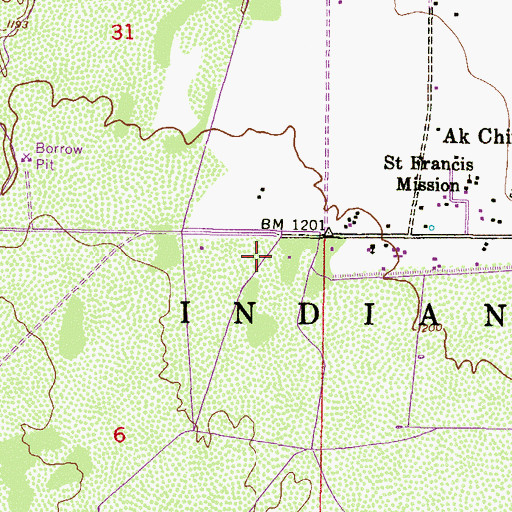 Topographic Map of Ak Chin Health Clinic, AZ