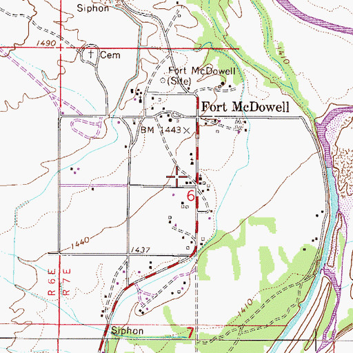 Topographic Map of Fort McDowell Indian Community - Wassaja Memorial Health Center, AZ