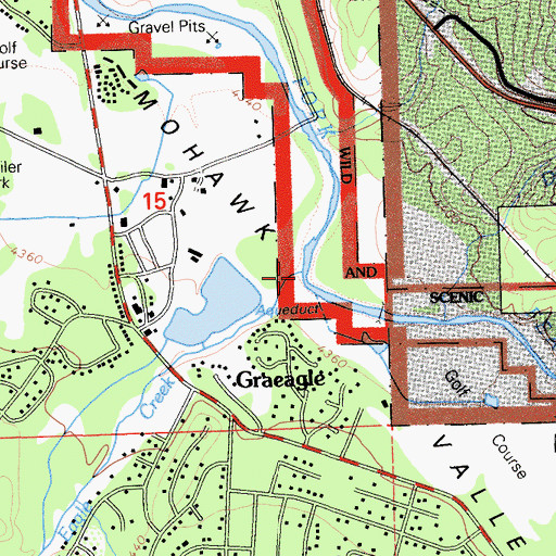 Topographic Map of Gray Eagle Creek, CA