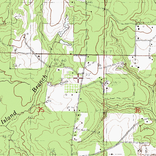 Topographic Map of Vancleave Volunteer Fire Department Old River Road Station, MS