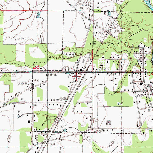 Topographic Map of Enterprise Volunteer Fire Department Station 1, MS