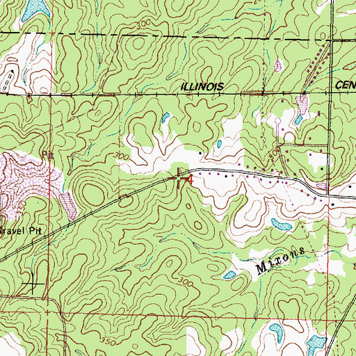 Topographic Map of Northeast Lamar Fire Rescue and Emergency Medical Services Station 2, MS
