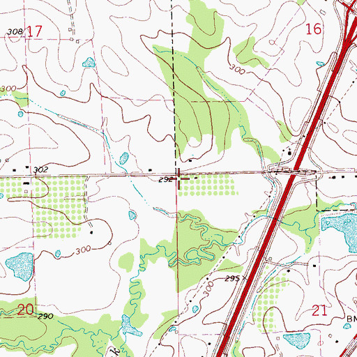 Topographic Map of Terry Volunteer Fire Department, MS