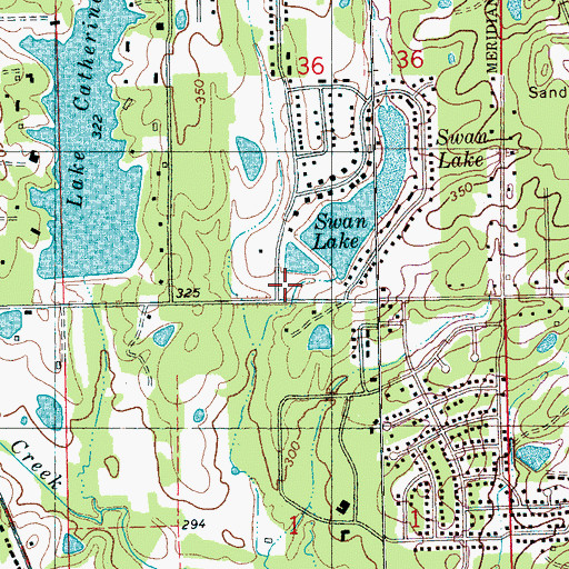 Topographic Map of Jackson Fire Department District 2 Station 22, MS